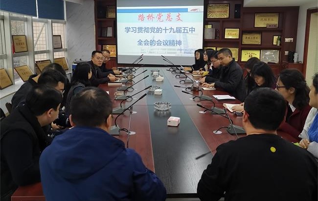 路橋黨總支學習貫徹黨的十九屆五中全會精神
